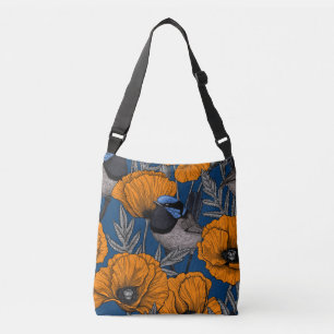 Sac Ajustable Fleurs de fleurs et fleurs de pavot orange