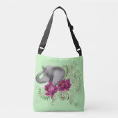 Sac Ajustable Fleurs de lotus henné éléphant (Devant)