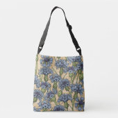 Sac Ajustable Fleurs de maïs bleues, fleurs sauvages sur le jaun (Dos)