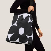 Sac Ajustable Fleurs de marguerite rétro en noir et blanc #1 #fl