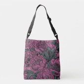 Sac Ajustable Fleurs de pivoines violettes (Dos)