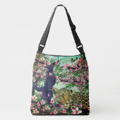 Sac Ajustable Fleurs de printemps Léopard Oiseaux Nature (Devant)