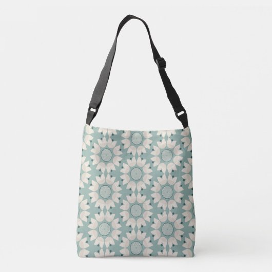 Sac Ajustable Fleurs de printemps turquoise (Dos)