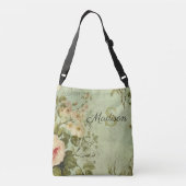 Sac Ajustable Fleurs de rose de verdure vintage  (Dos)