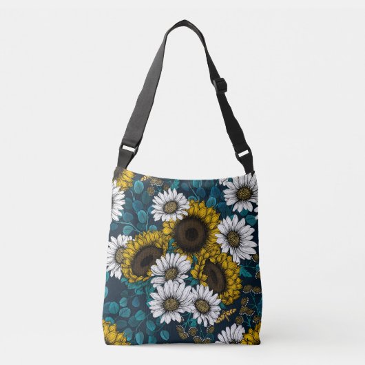 Sac Ajustable Fleurs de soleil et marguerites, jardin d'été 2 (Devant)