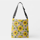Sac Ajustable Fleurs de soleil sur Burlap (Devant)