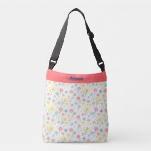 Sac Ajustable Fleurs dérivantes rose jaune et bleu