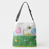 Sac Ajustable fleurs dessin d'abeille (Dos)