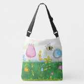 Sac Ajustable fleurs dessin d'abeille (Devant)