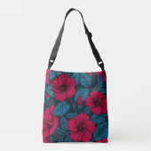 Sac Ajustable Fleurs d'hibiscus rouges (Dos)