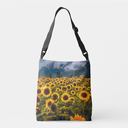Sac Ajustable Fleurs du paysage du terrain de tournesol Jaune (Dos)