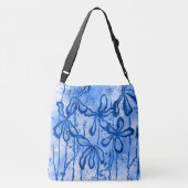 Sac Ajustable Fleurs encrées Abstraites en bleu (Dos)