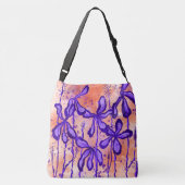 Sac Ajustable Fleurs encrées Abstraites Orange et violet (Dos)
