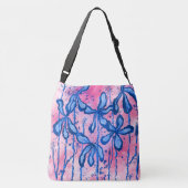Sac Ajustable Fleurs encrées Abstraites rose et bleu (Dos)
