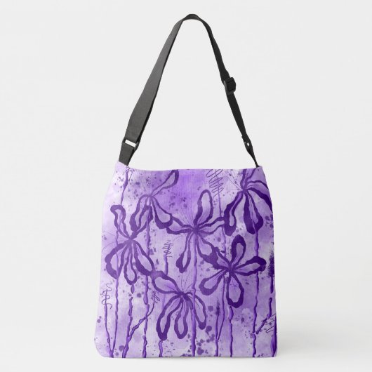 Sac Ajustable Fleurs encrées Abstraites violet (Dos)