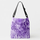 Sac Ajustable Fleurs encrées Abstraites violet (Devant)