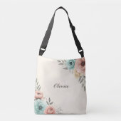 Sac Ajustable Fleurs Esquissées Aquarelle Délicate (Devant)