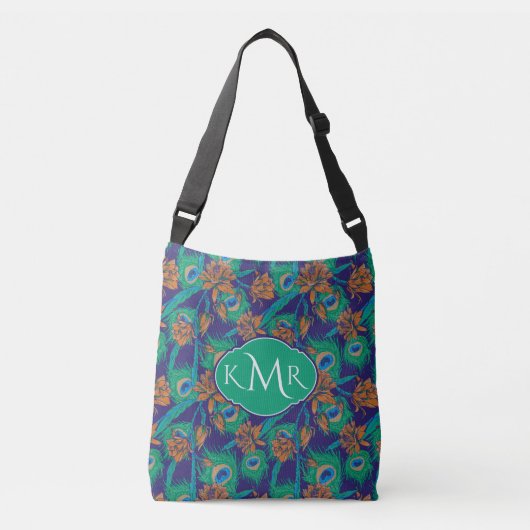 Sac Ajustable Fleurs et monogramme des plumes | (Devant)