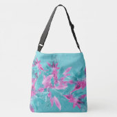 Sac Ajustable Fleurs hawaïennes Abstraites turquoise rose (Dos)