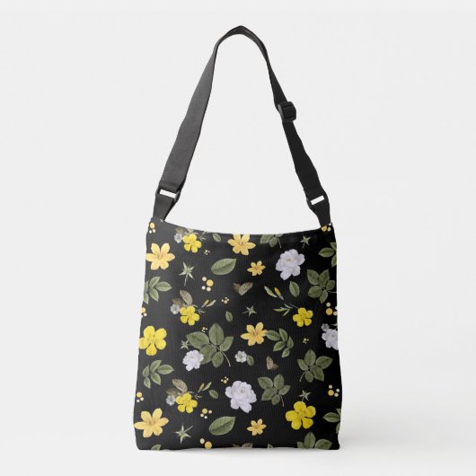 Sac Ajustable Fleurs jaunes et roses blanches 2 (Devant)