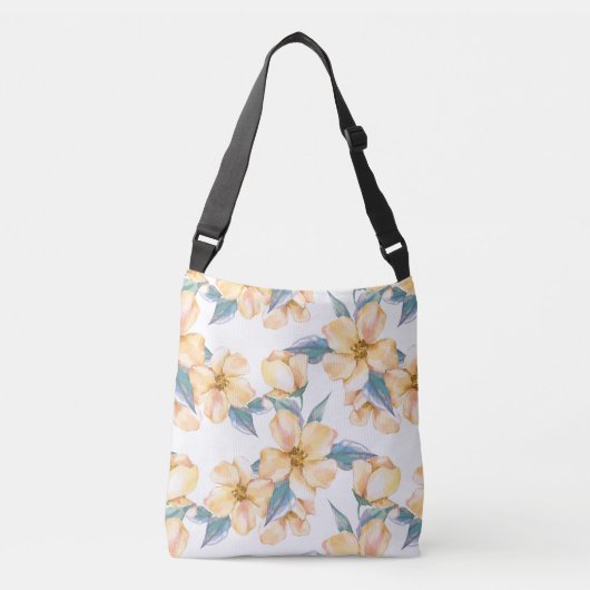 Sac Ajustable Fleurs jaunes. Jardin d'aquarelle 2 (Devant)