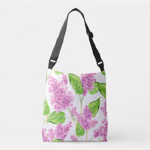 Sac Ajustable Fleurs lilas rose aquarelle