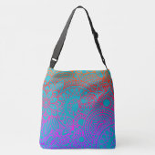 Sac Ajustable Fleurs orange violet et fond bleu (Dos)