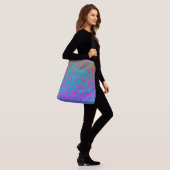 Sac Ajustable Fleurs orange violet et fond bleu (Sur le modèle)