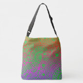 Sac Ajustable Fleurs orange violet et fond vert clair (Dos)