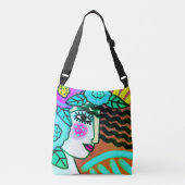 Sac Ajustable Fleurs peinture numérique Abstraite (Devant)