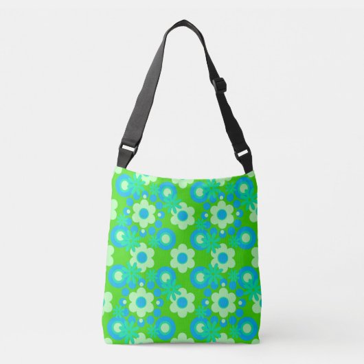 Sac Ajustable Fleurs Perles Donuts Spearmint Blue Apple Green (Devant)