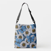 Sac Ajustable Fleurs sauvages blanches et papillons bleus (Dos)