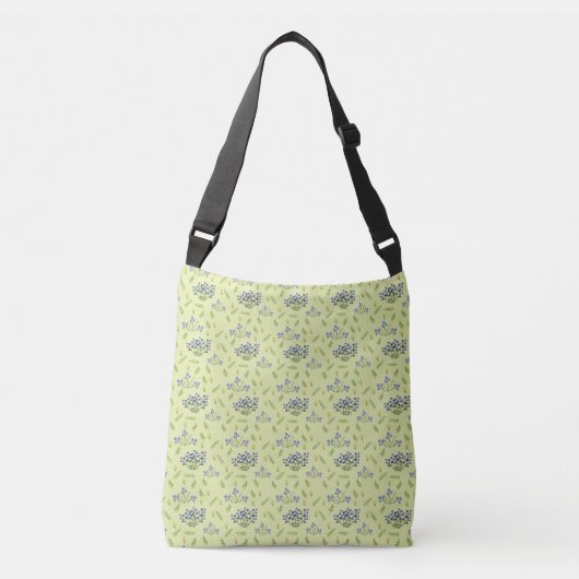 Sac Ajustable fleurs violet et jaune motif (Devant)