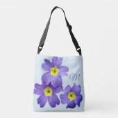 Sac Ajustable Fleurs violettes Monogramme rose (Dos)