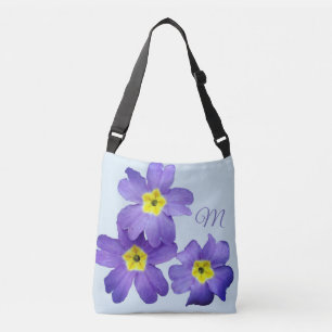 Sac Ajustable Fleurs violettes Monogramme rose