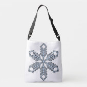 Sac Ajustable Flocon de Neige Pailleté - Branches Bleu Bébé (Dos)