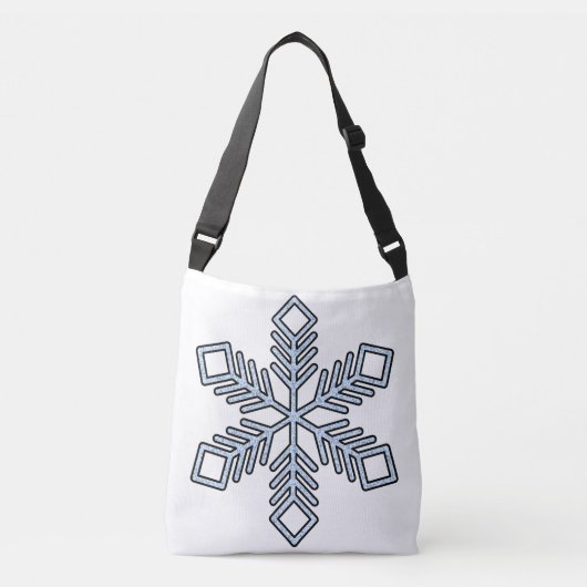 Sac Ajustable Flocon de Neige Pailleté - Branches Bleu Bébé (Devant)