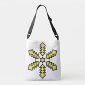 Sac Ajustable Flocon de Neige Pailleté - Étoile Jaune (Dos)