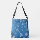 Sac Ajustable Flocons de Neige Bleus Classique Hiver Blanc (Dos)