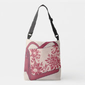 Sac Ajustable Floral Beige & Rouge Purse IA art (Devant)
