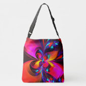Sac Ajustable Floral moderne Art Abstrait Rouge Bleu Motif #07 (Dos)