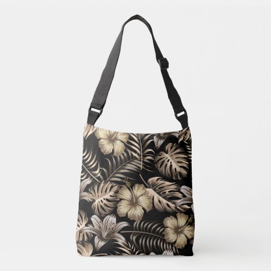 Sac Ajustable Floral Motif sans couture avec Feuilles. (Devant)
