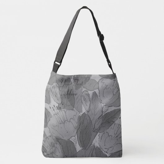 Sac Ajustable floral noir et blanc contempory moderne peu précis (Dos)