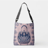 Sac Ajustable Floral pink and blue AI art (Devant)