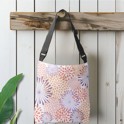 Sac Ajustable Floral pourpre et corail Dahlia Blossom