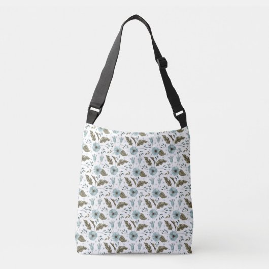 Sac Ajustable Flore bleue et verte (Devant)
