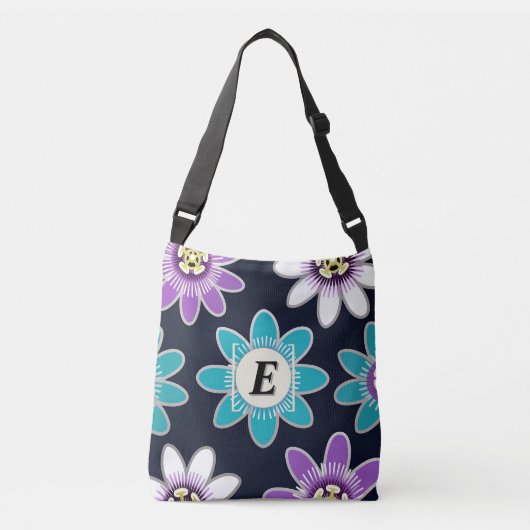 Sac Ajustable Flore de la passion du monogramme sur mesure (Devant)