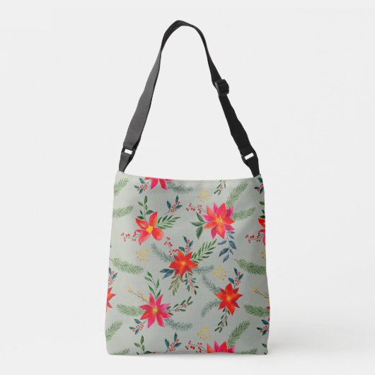 Sac Ajustable Flore de Noël Rouge Poinsettia (Dos)