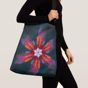 Sac Ajustable Flore Mandala Flowers Orange Red Blue Abstract