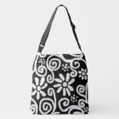 Sac Ajustable Flore noir blanc & Fleurs Fleurs Fleurs Fleurs Fle (Dos)